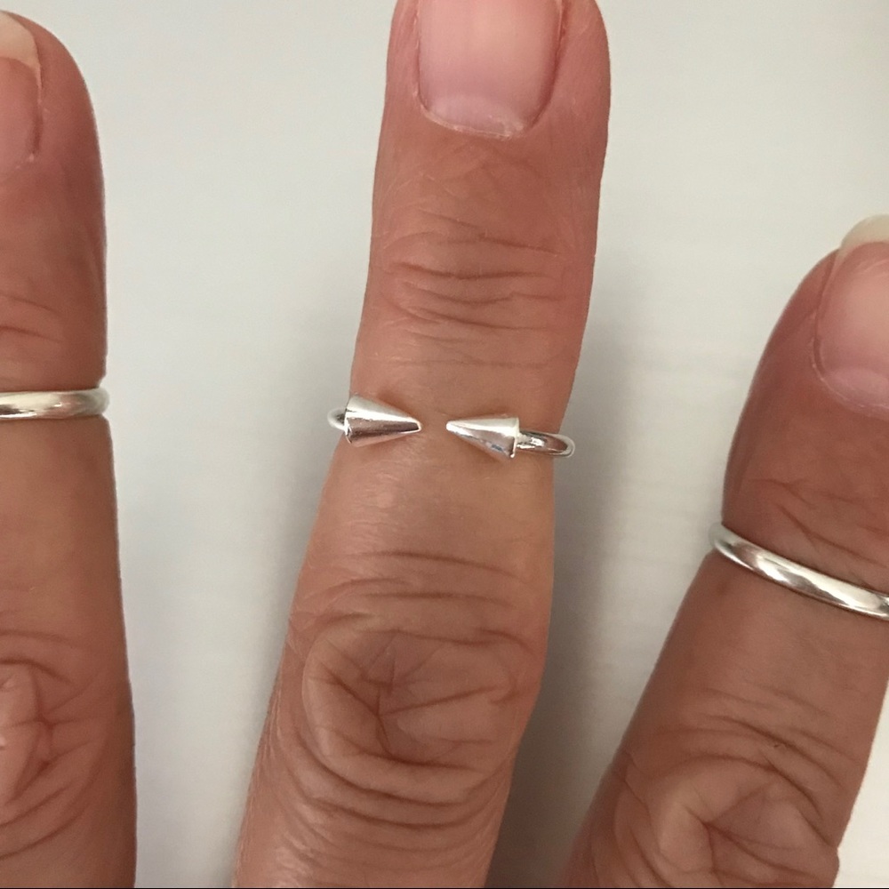 Sterling Silver Double Arrow Toe Ring - image 7